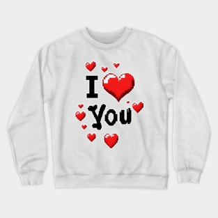 I love you figure with heart Crewneck Sweatshirt